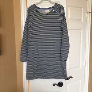 Lou & Grey Navy blue/white striped dress,  sz M